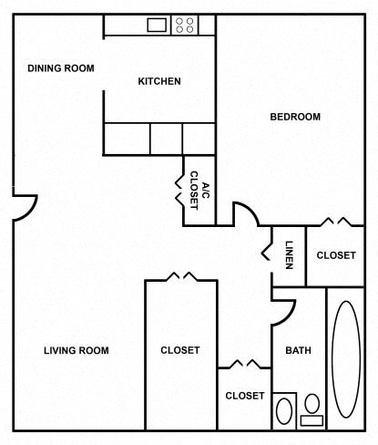 Floor Plans of Middletowne Apartments in Orange Park, FL